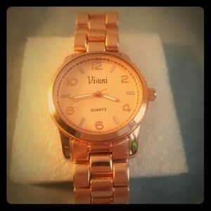 Vivani Rose Gold Colored Boyfriend Watch